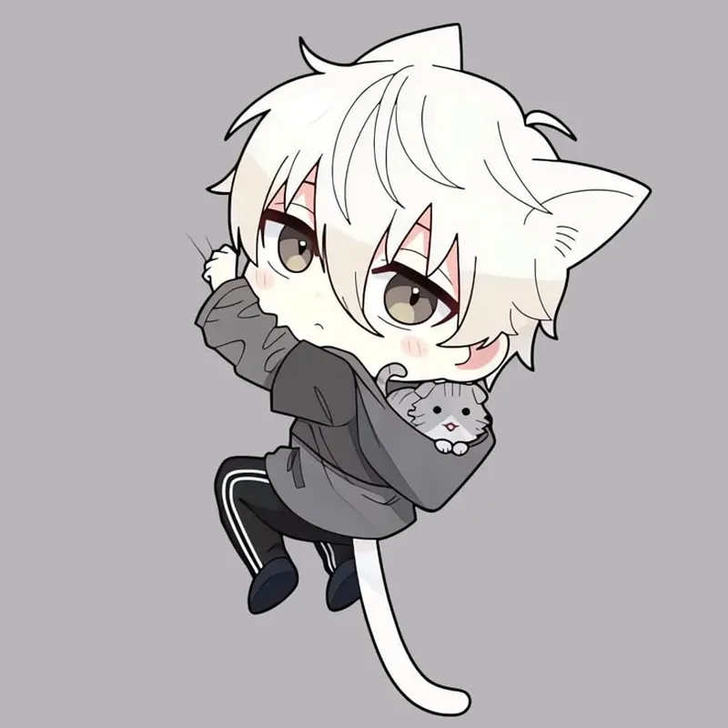Làm mới thiết bị với hình nền anime chibi nam đầy màu sắc