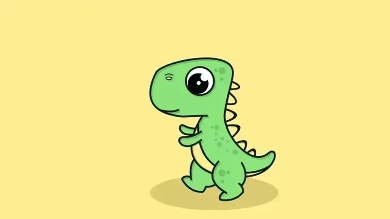 Bộ hình nền khủng long xanh cute giúp màn hình điện thoại thêm phần nổi bật