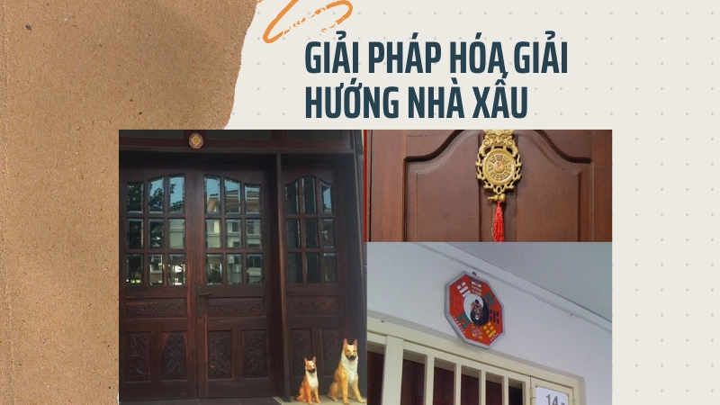 Treo gương bát quái trước cửa nhà để hóa giải sát khí