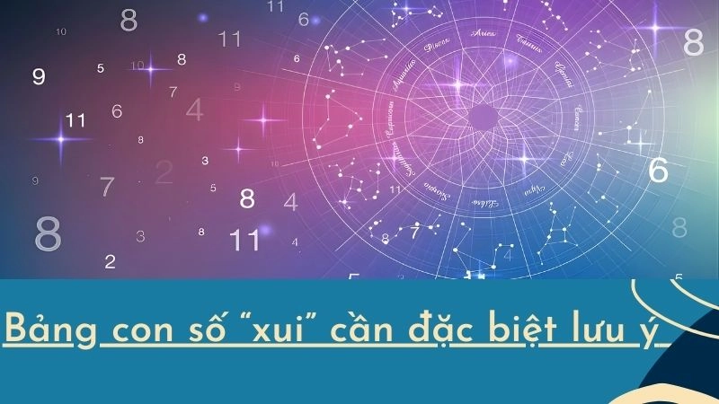 Bảng con số “xui” cần đặc biệt lưu ý 