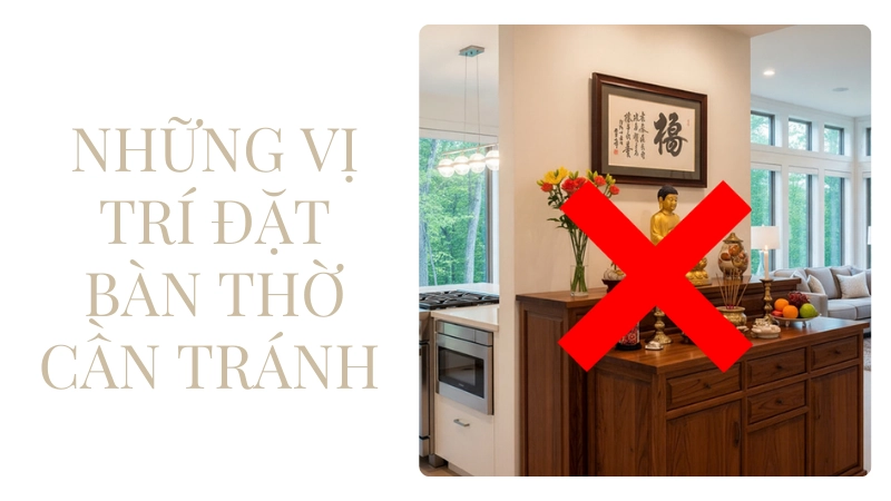 Vị trí đặt bàn thờ kiêng kỵ cần tránh để không phạm phong thủy