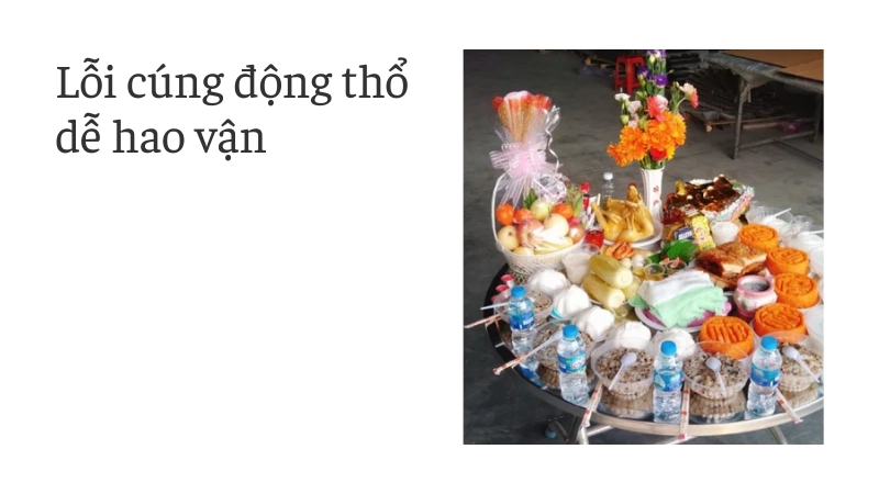 Sai sót khi cúng động thổ dễ ảnh hưởng vận khí